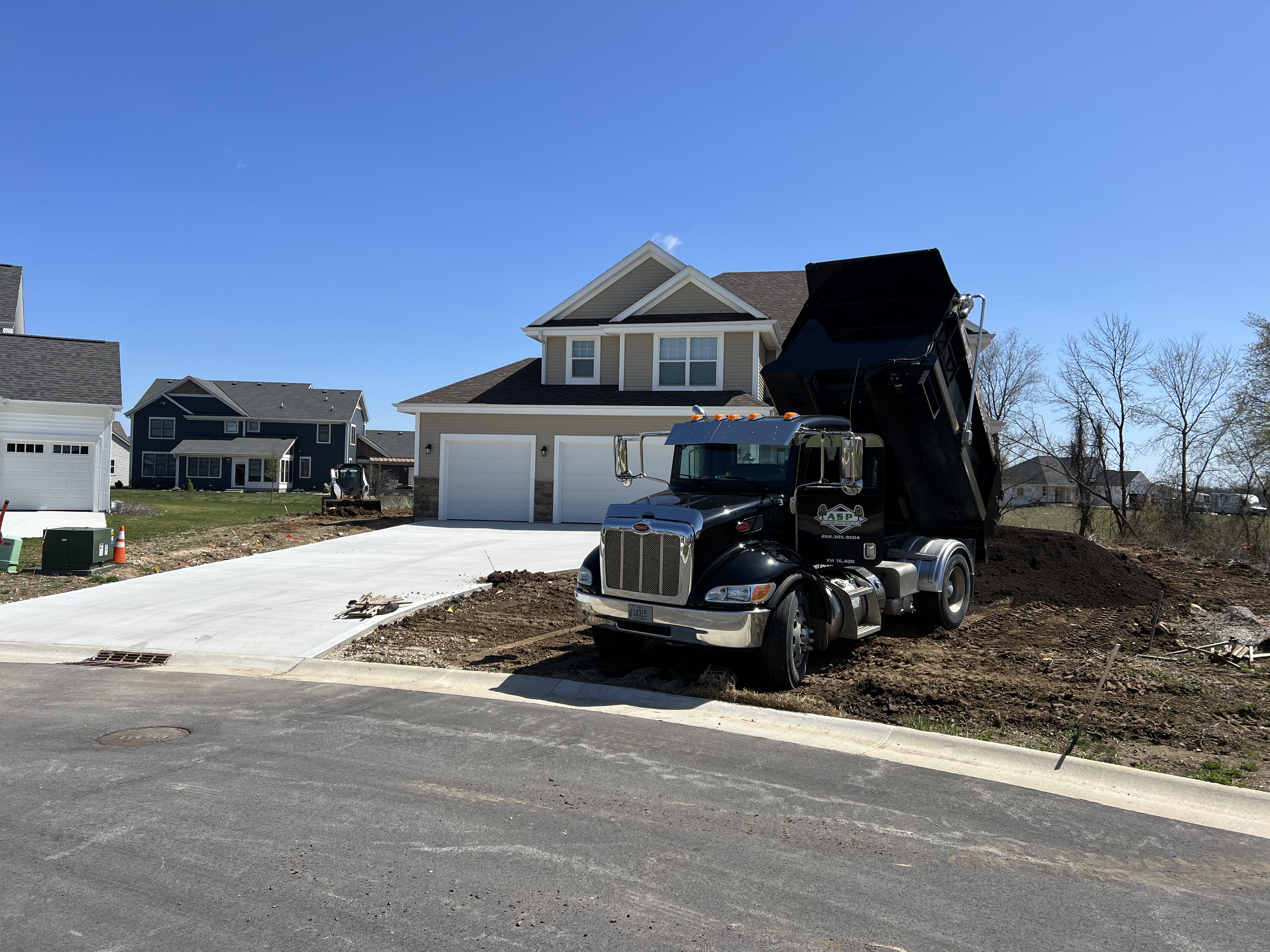 Property before new lawn installation